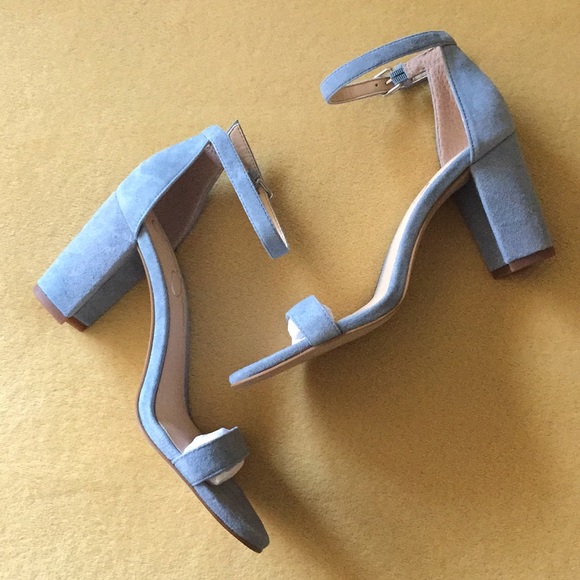 Jessica Simpson Shoes - Light Blue Suede Ankle-strap Heel